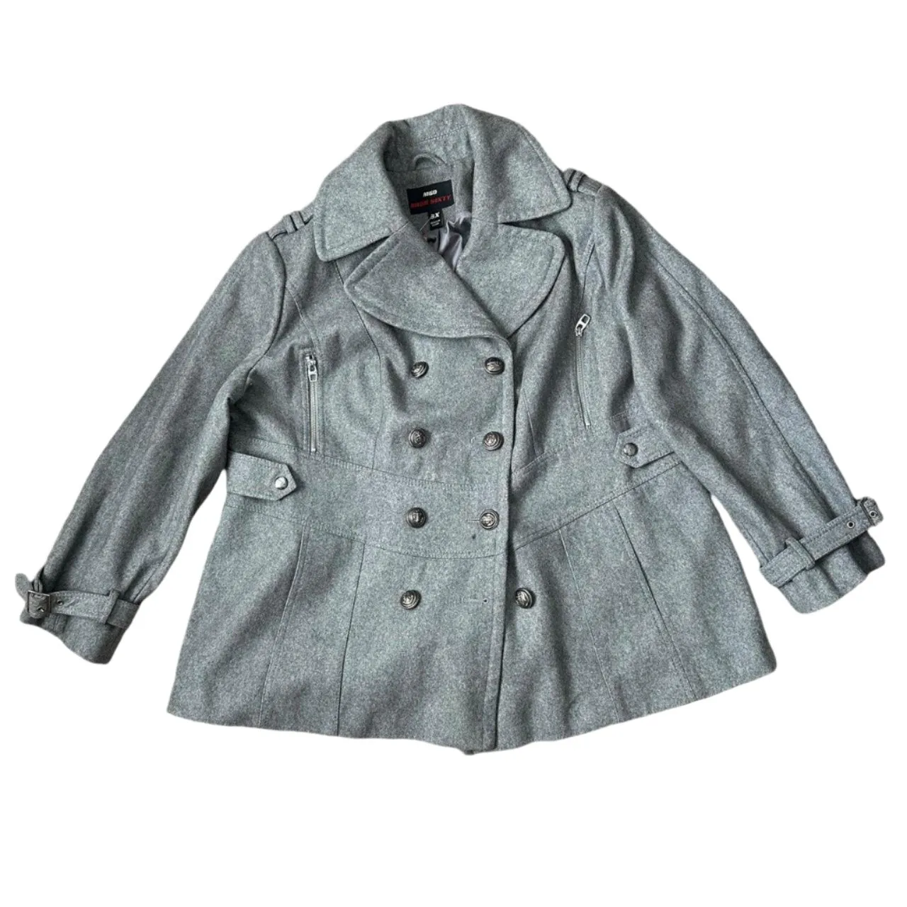 2000s Miss Sixty Plus Size Peacoat Grey (3X)