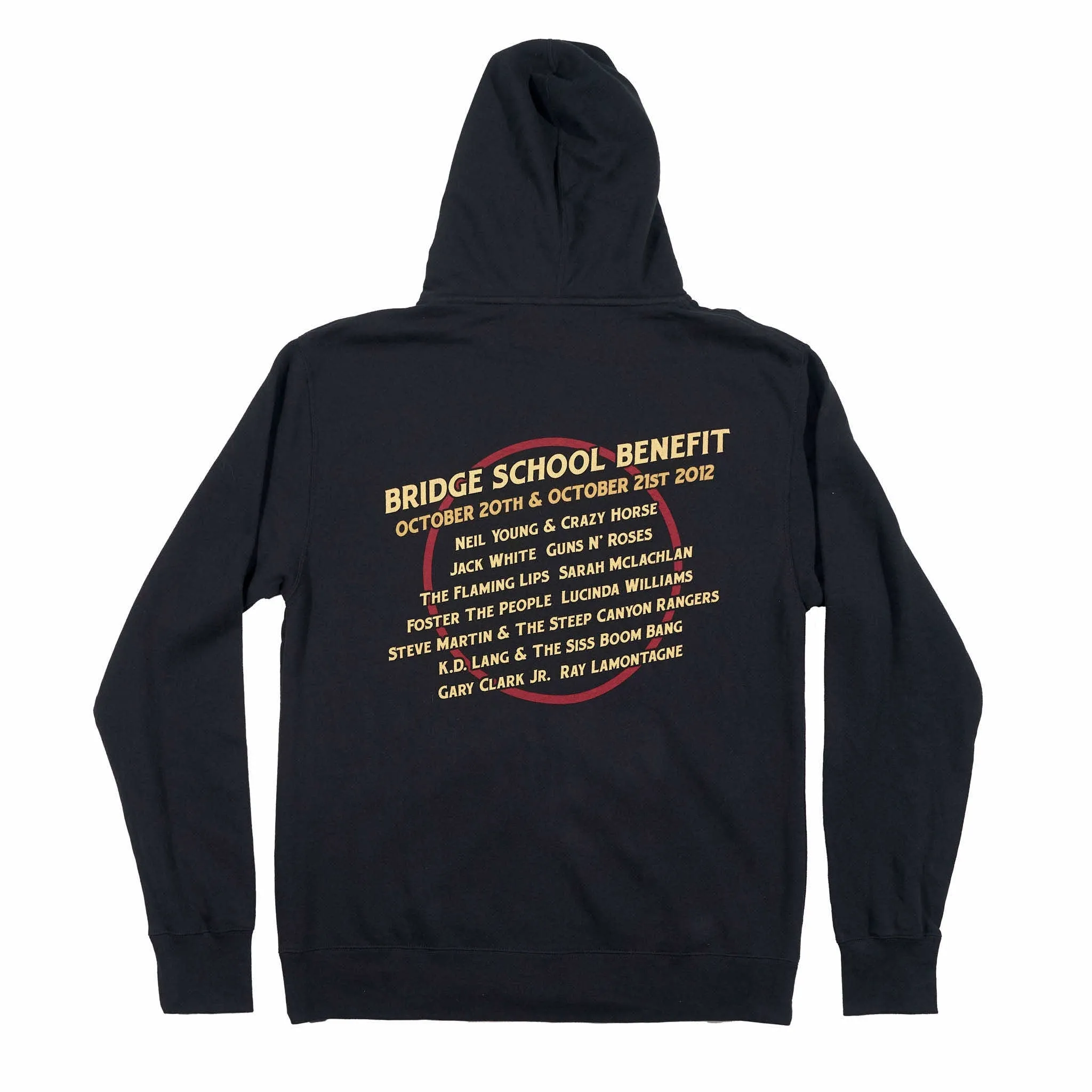 2012 - 26th Bridge School Benefit Concert Long Sleeve Zip Hoodie