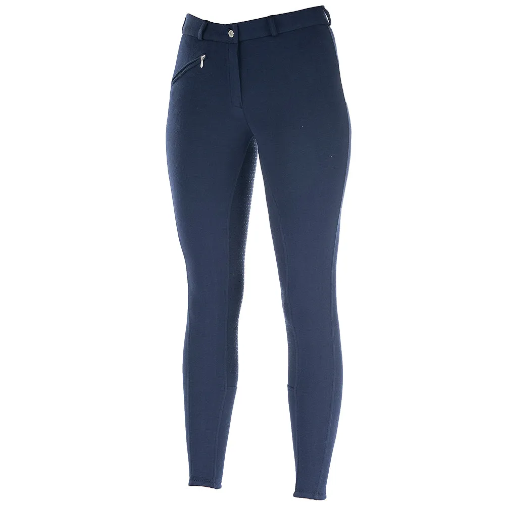 40" Horze Womens Active Silicone Grip Full Seat Breeches Peacoat Dark Blue