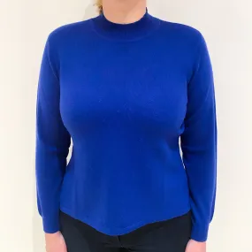 Admiral Blue Cashmere Turtle Neck Jumper Large