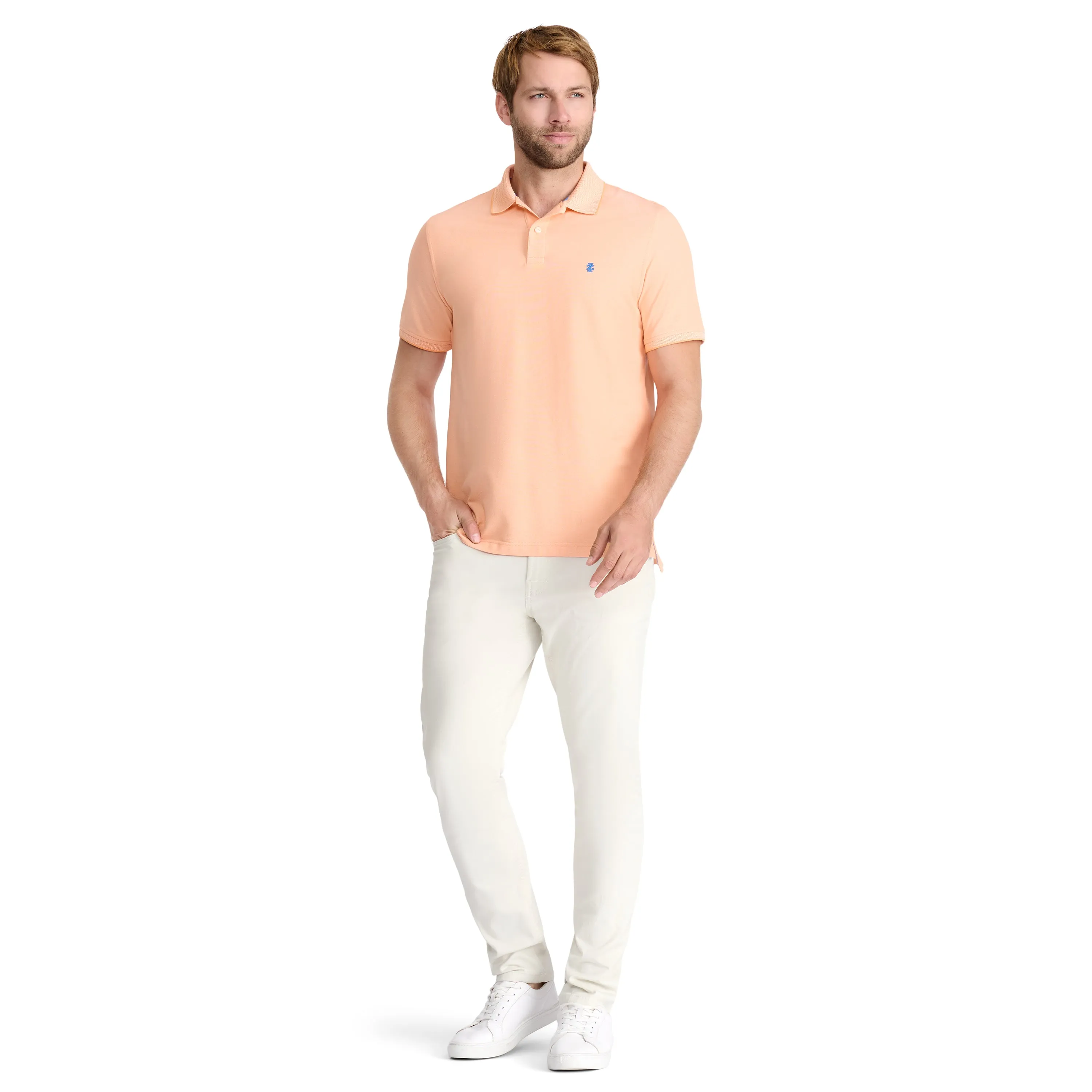 ADVANTAGE PERFORMANCE SHORT-SLEEVE POLO - CANTALOPE