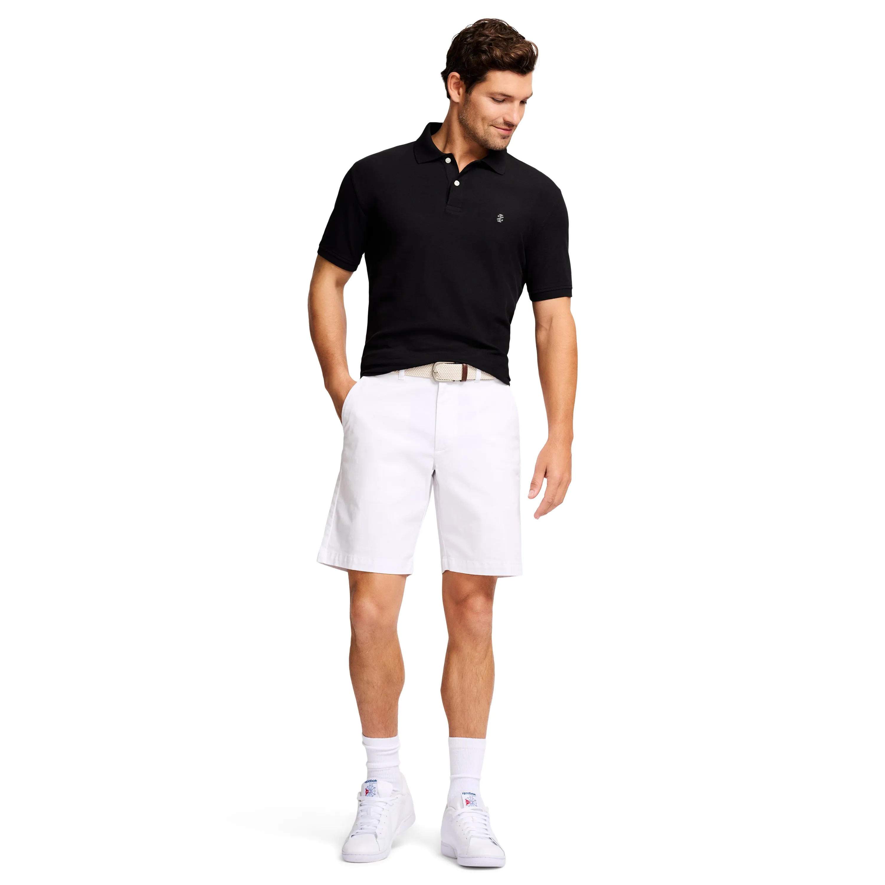 ADVANTAGE PERFORMANCE SHORT-SLEEVE SLIM FIT POLO - BLACK