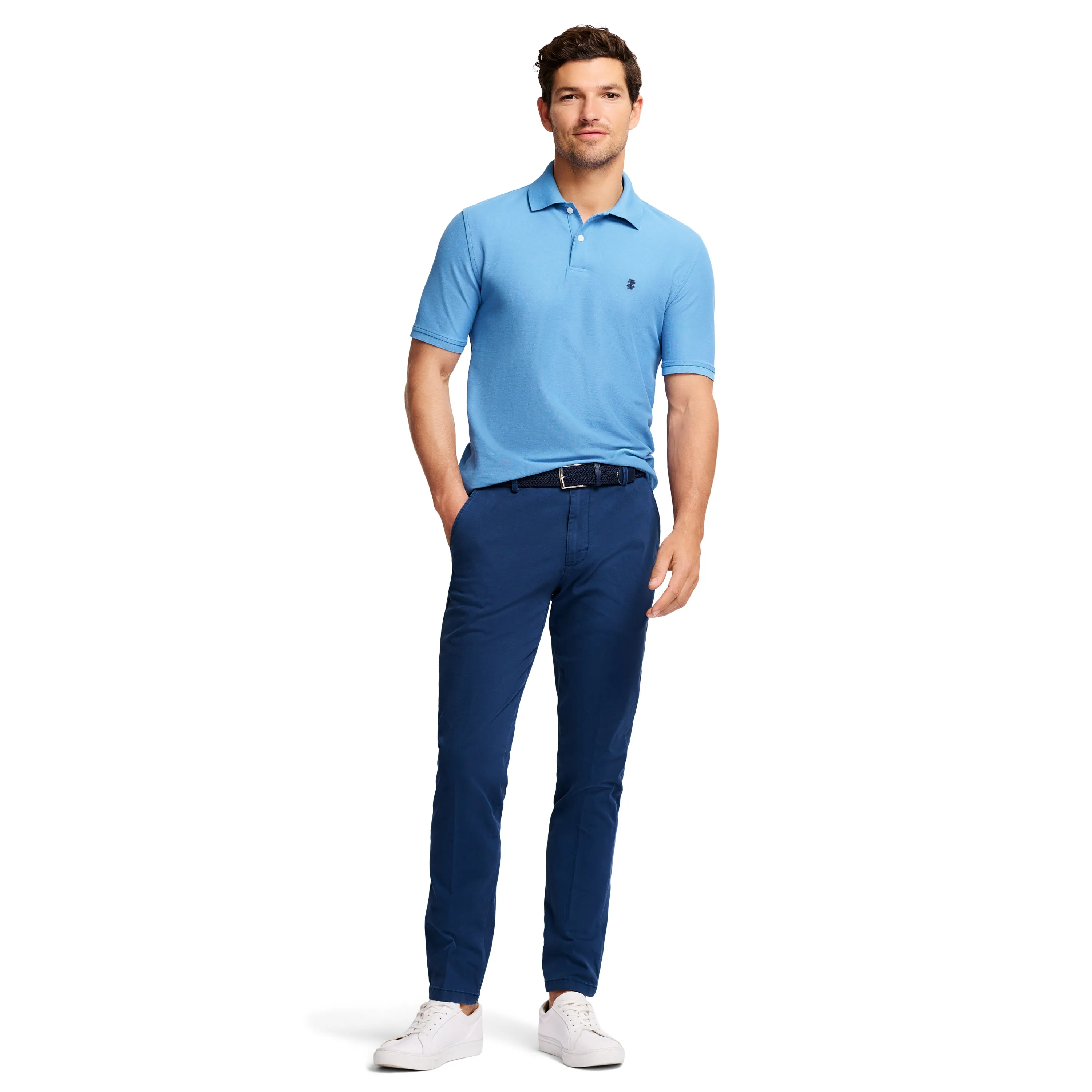 ADVANTAGE PERFORMANCE SHORT-SLEEVE SLIM FIT POLO - BLUE REVIVAL