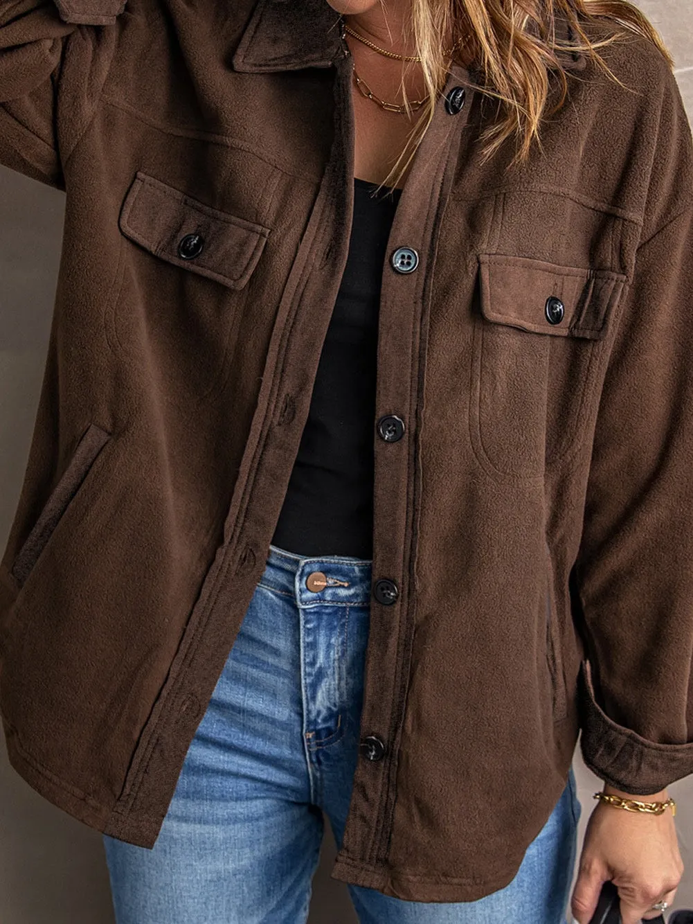 Autumn Brown Fleece Jacket