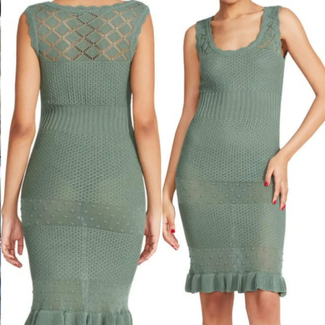 BETSY JOHNSON Crochet Knit Dress