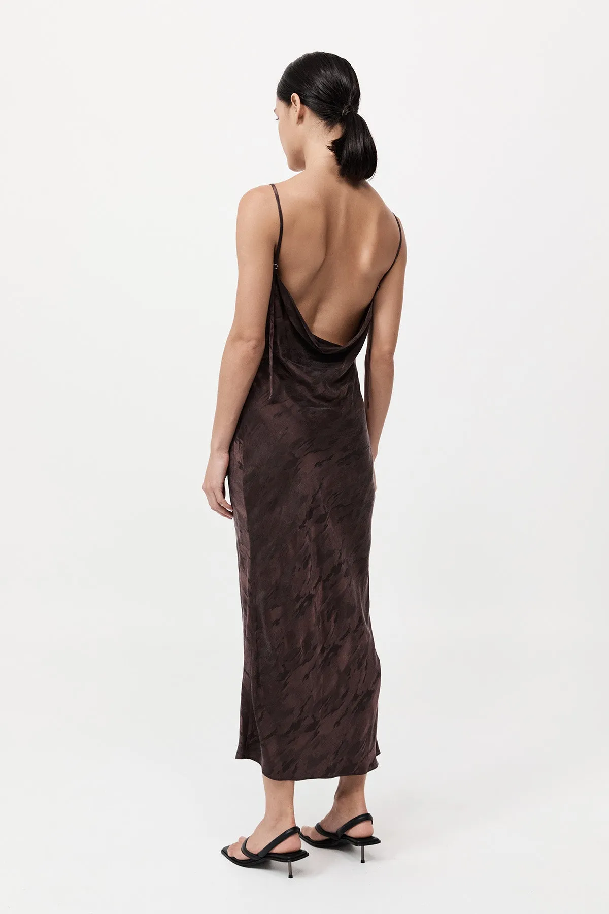 Bias Slip Dress - Chocolate Plum