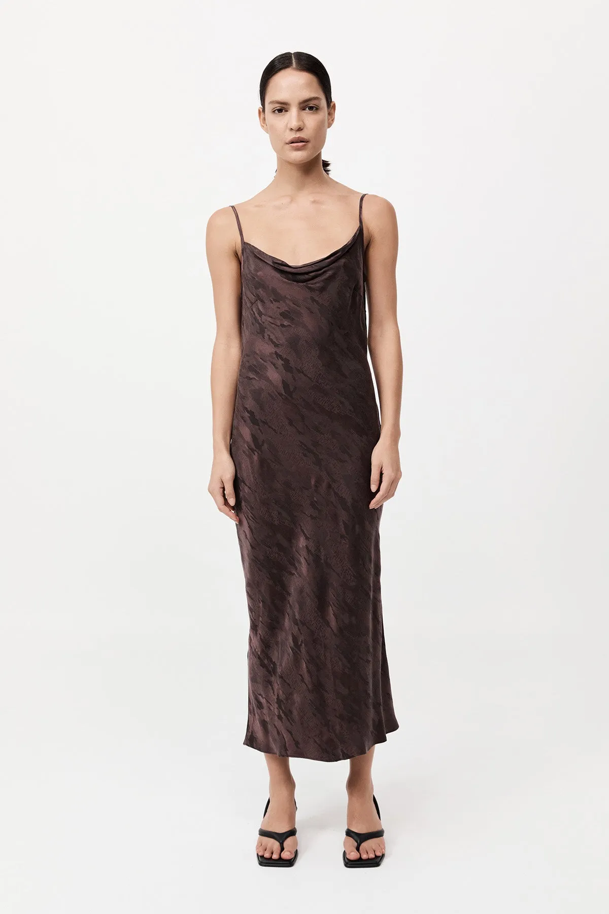 Bias Slip Dress - Chocolate Plum