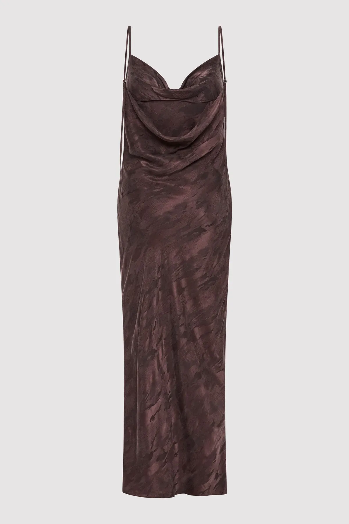 Bias Slip Dress - Chocolate Plum