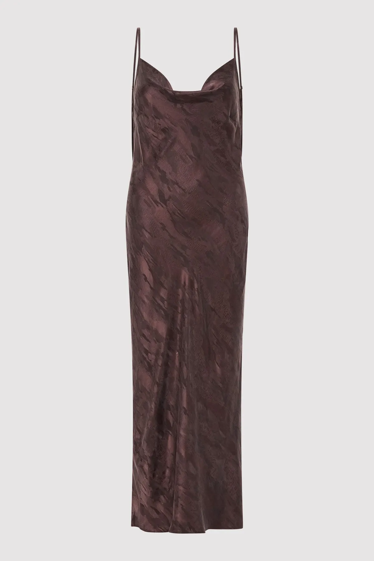 Bias Slip Dress - Chocolate Plum