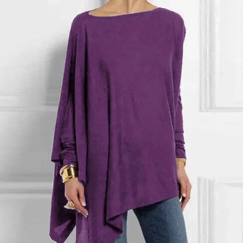 Casual Pullover Long Sleeve Tunic Blouse