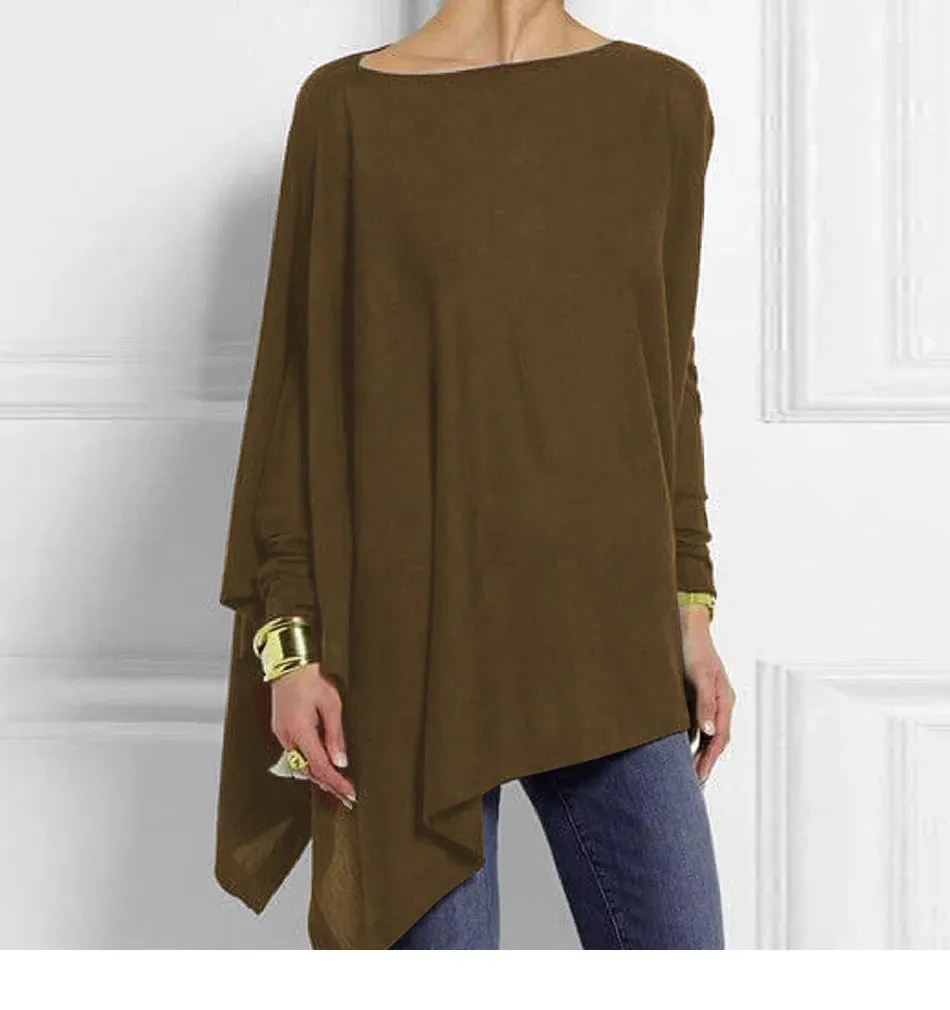 Casual Pullover Long Sleeve Tunic Blouse