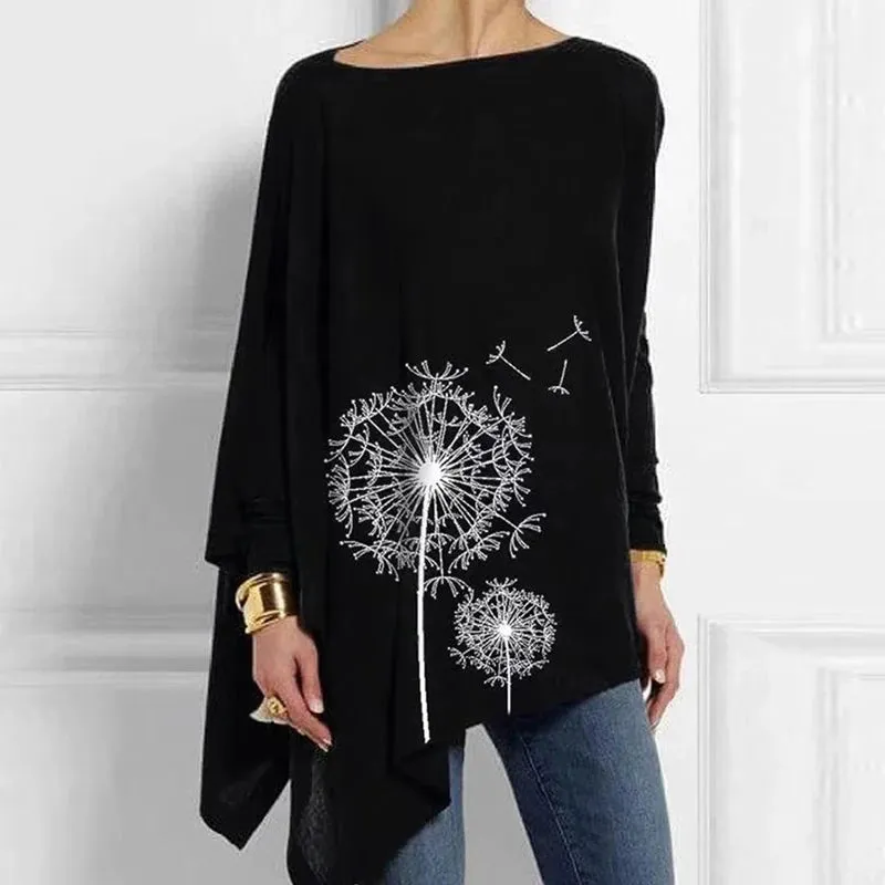 Casual Pullover Long Sleeve Tunic Blouse