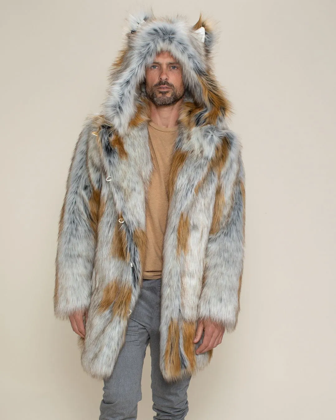 Classic Men's Faux Fur Coat | Arctic Fox