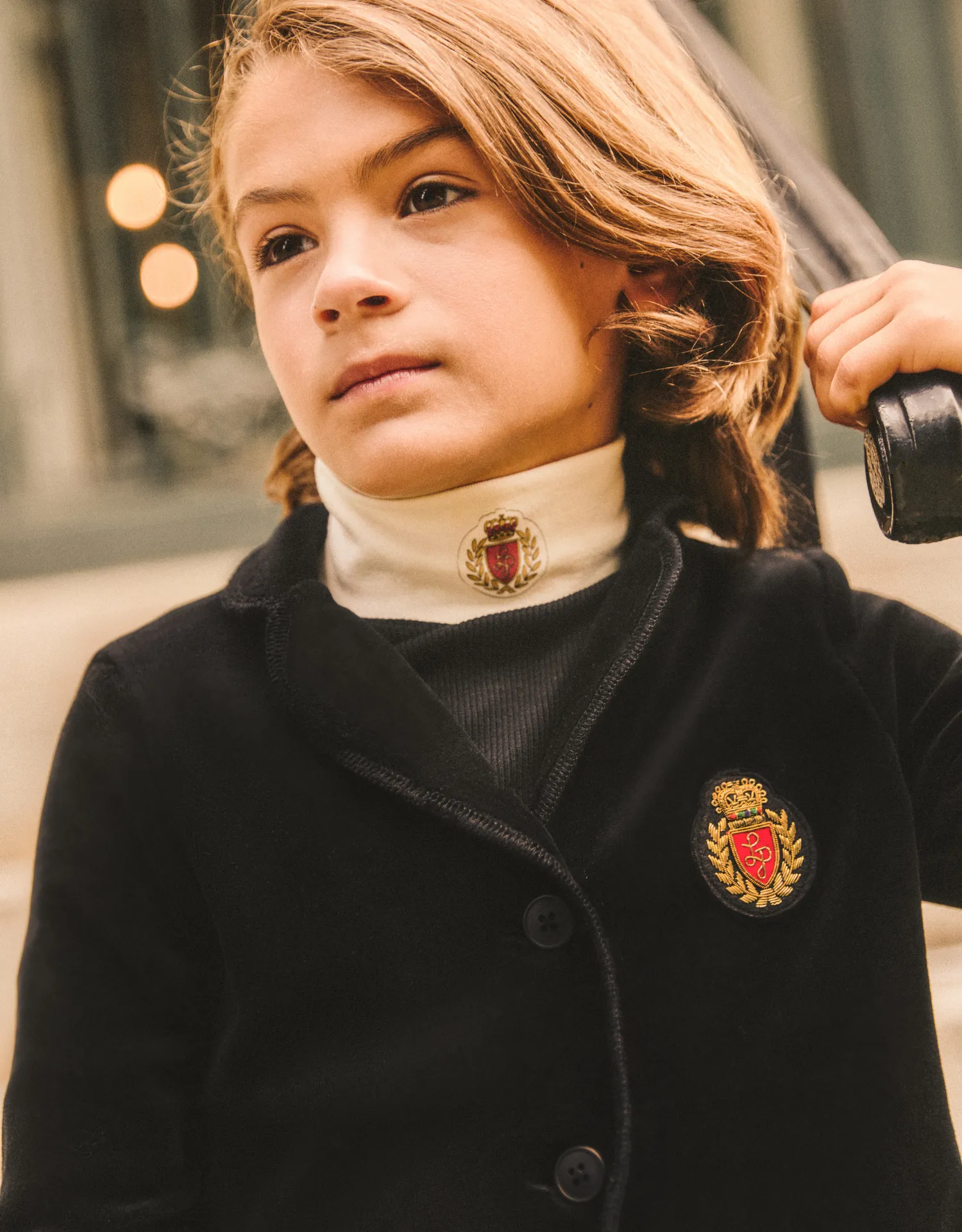 Classic Mock Turtleneck with Logo