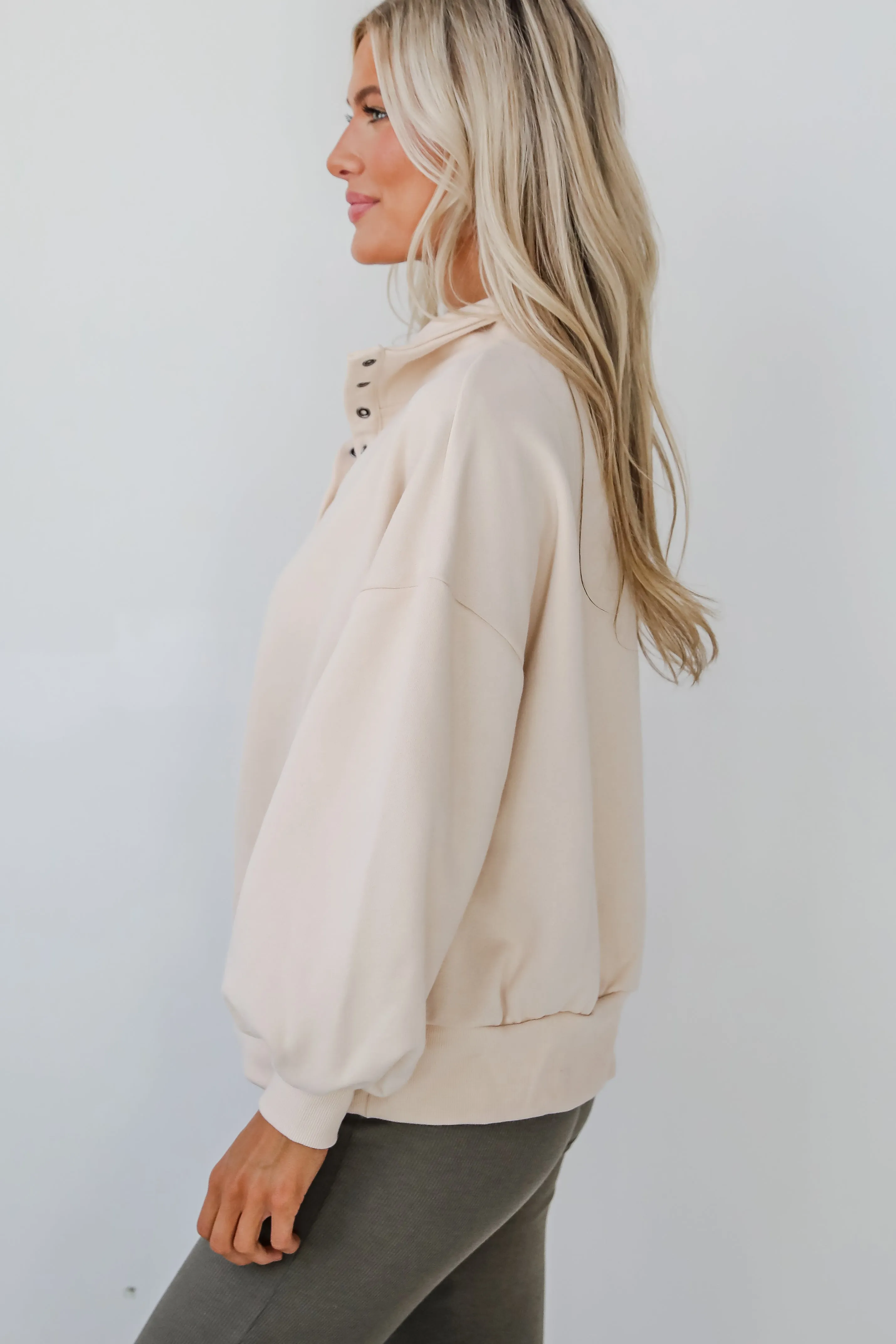 Cozy Weekend Plans Cream Pullover - DOORBUSTER