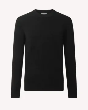 Crew Neck Black Cashmere Jumper