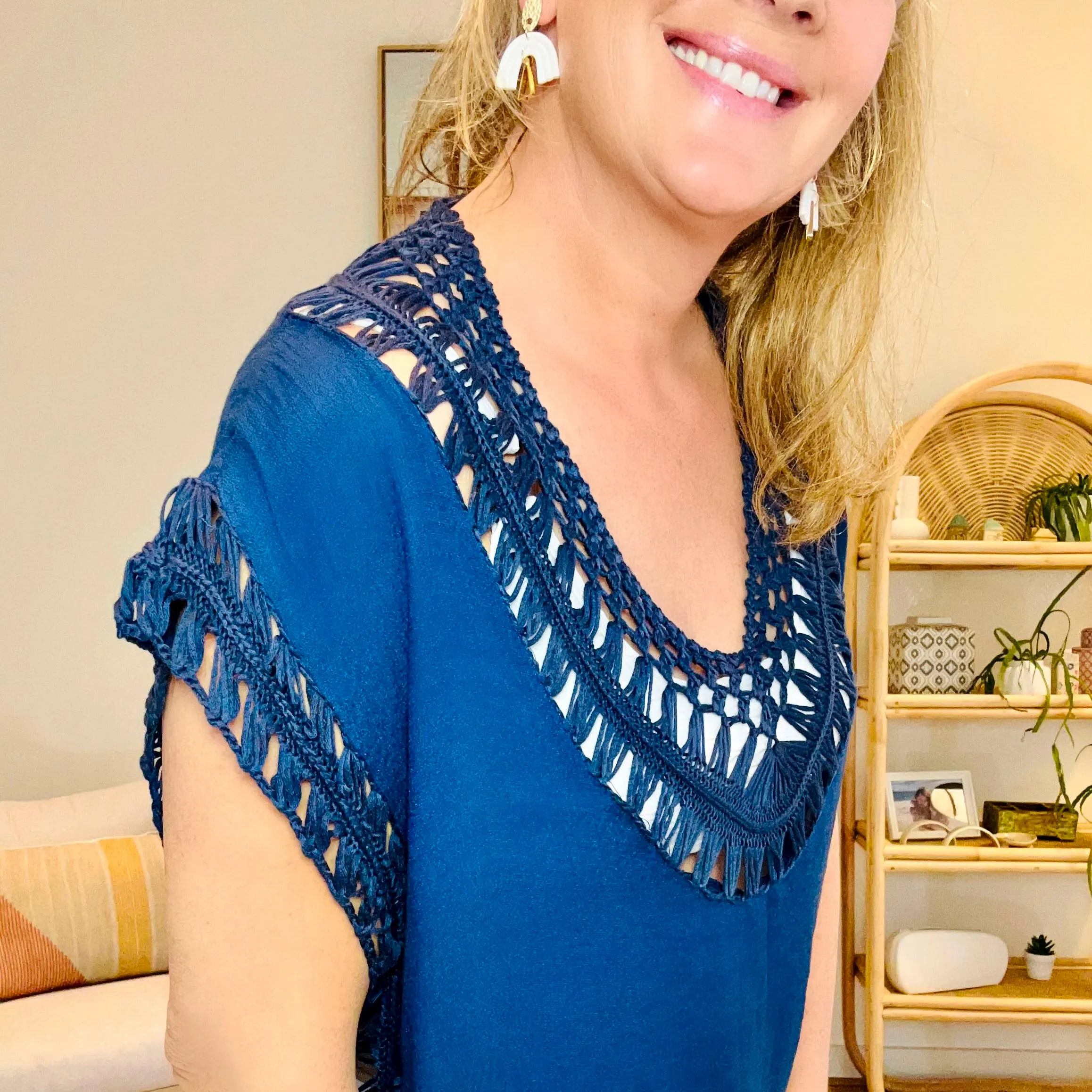 Crochet Navy Sun Tunic