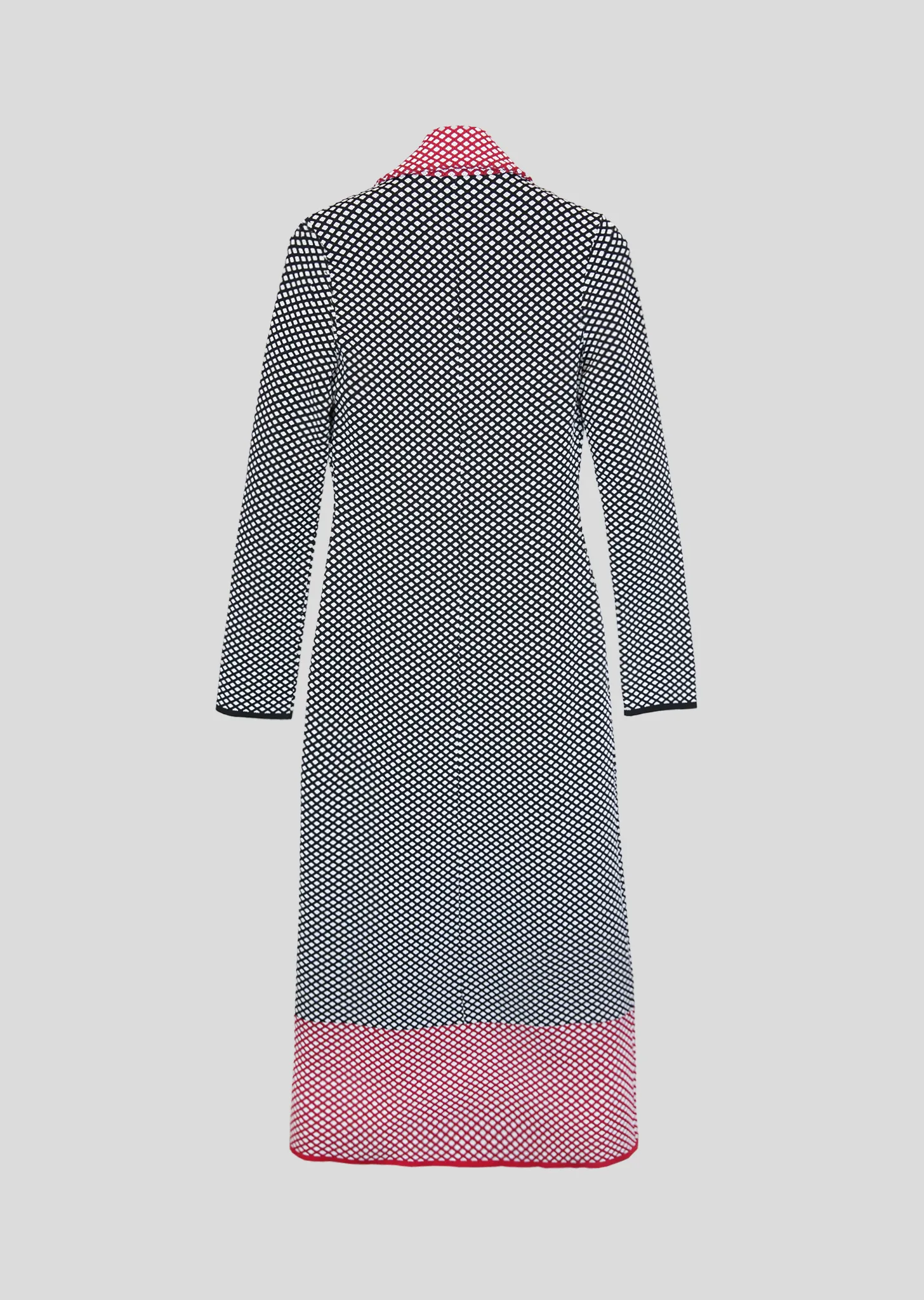 Darsi - Women’s Double-breasted Peacoat with Diamond Pattern