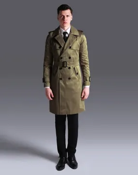 Double Breasted Long Trench Coat