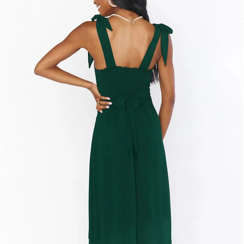 Elegant Slit Strap Dress