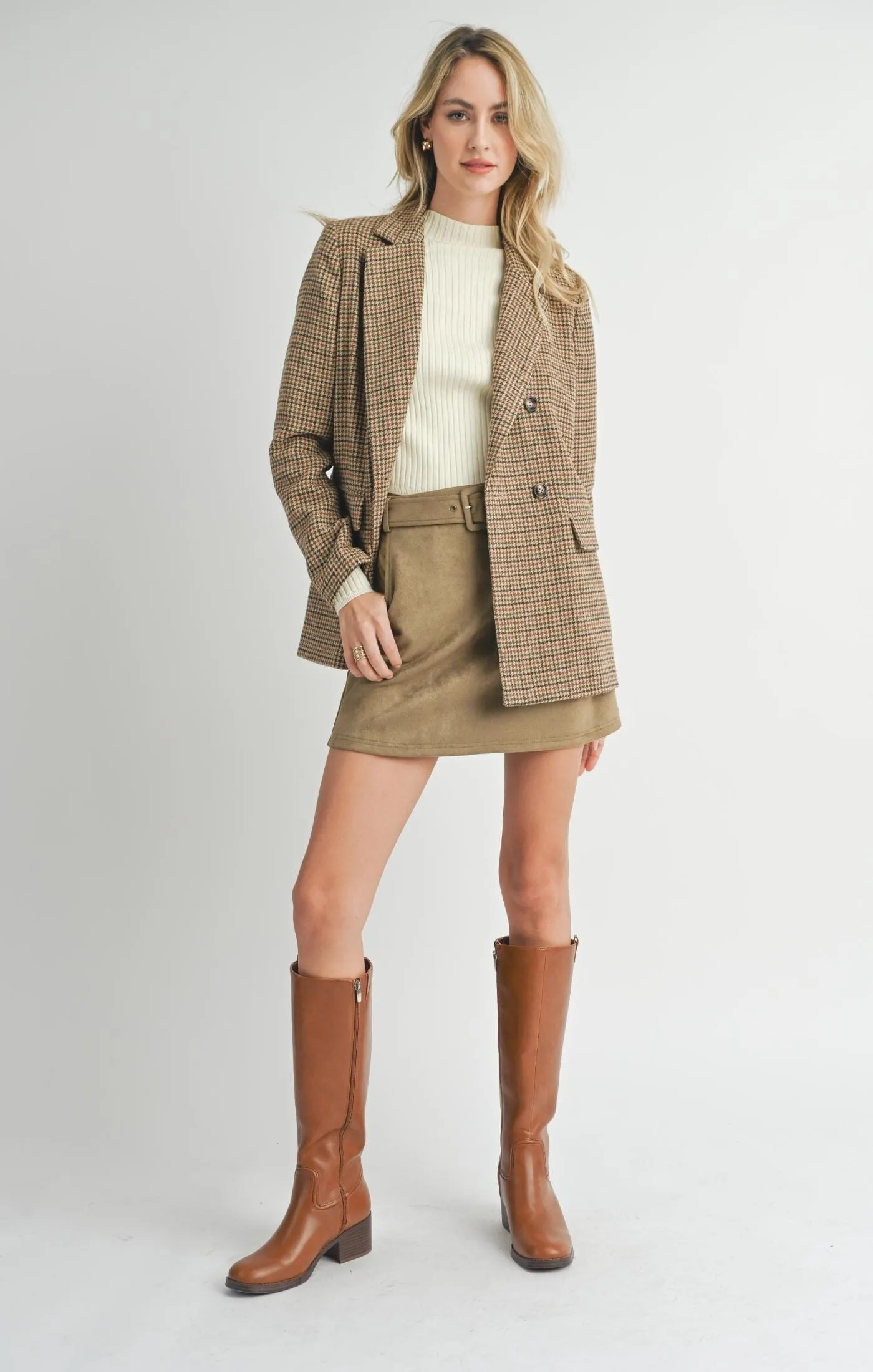 ELEVATED HOUNDSTOOTH BLAZER