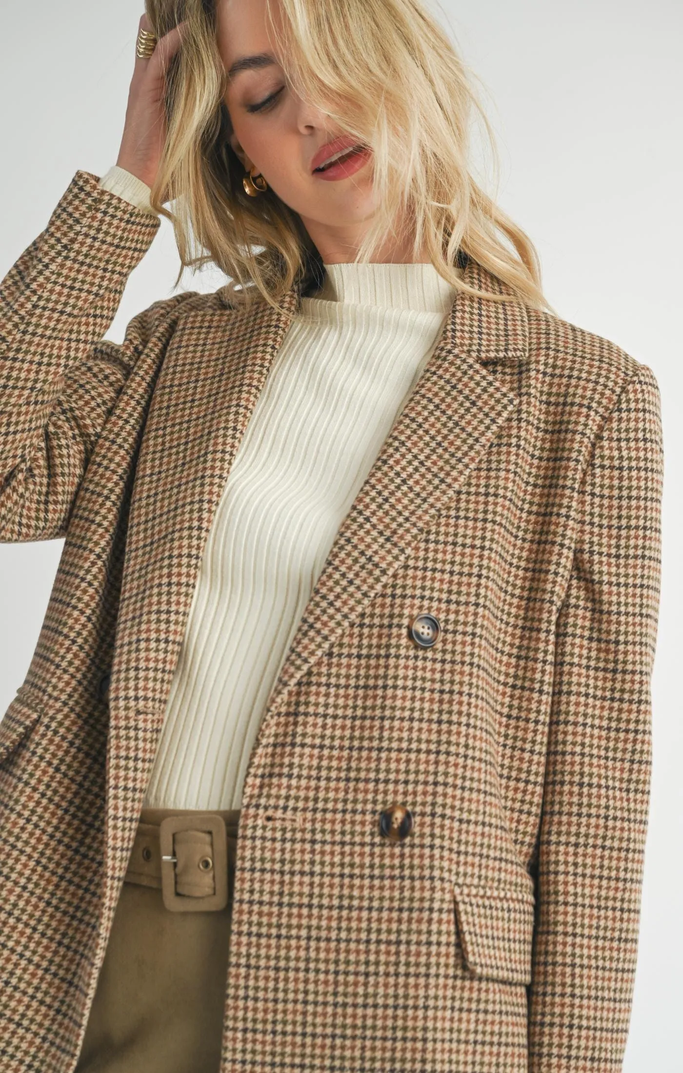 ELEVATED HOUNDSTOOTH BLAZER