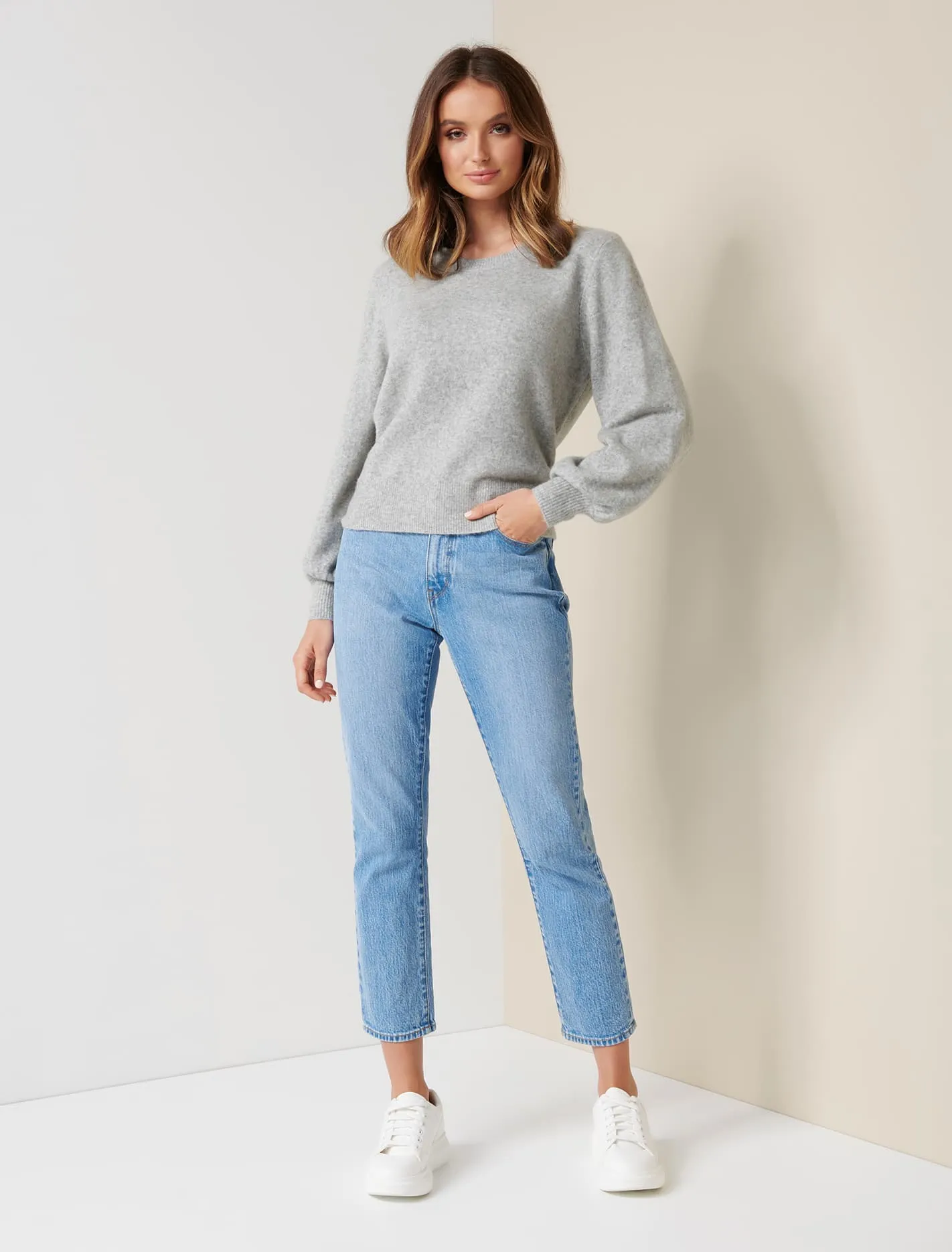 Elissa Blouson Sleeve Knit Jumper