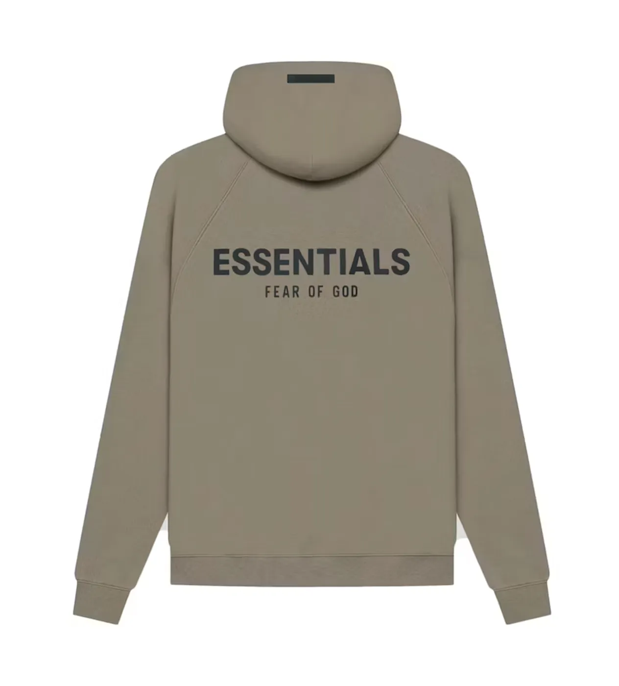 Essentials Taupe Hoodie Back Logo