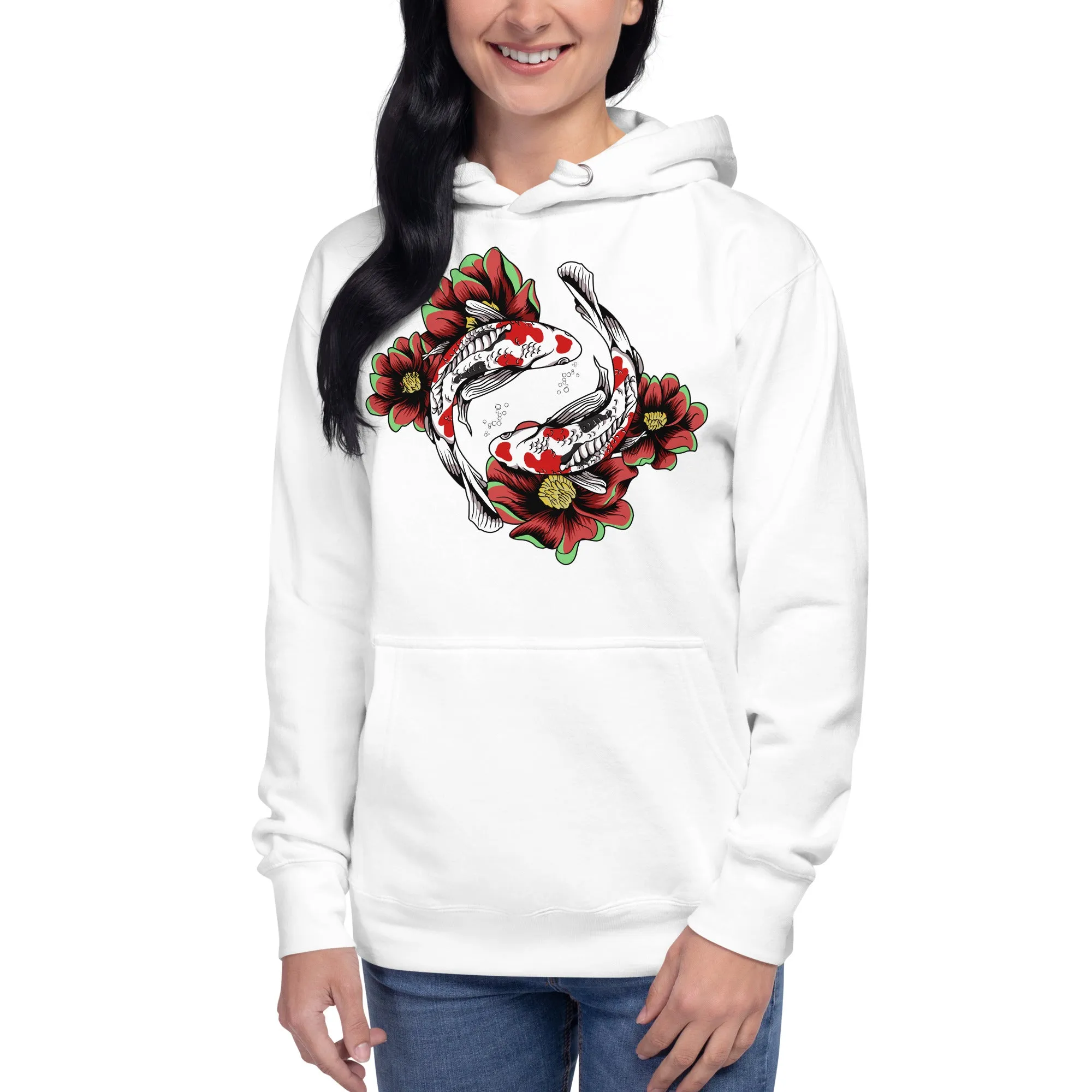 Fish graphic print unisex softest hoodies