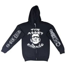 Frankie Zip Up Hoodie with Printed Sleeves