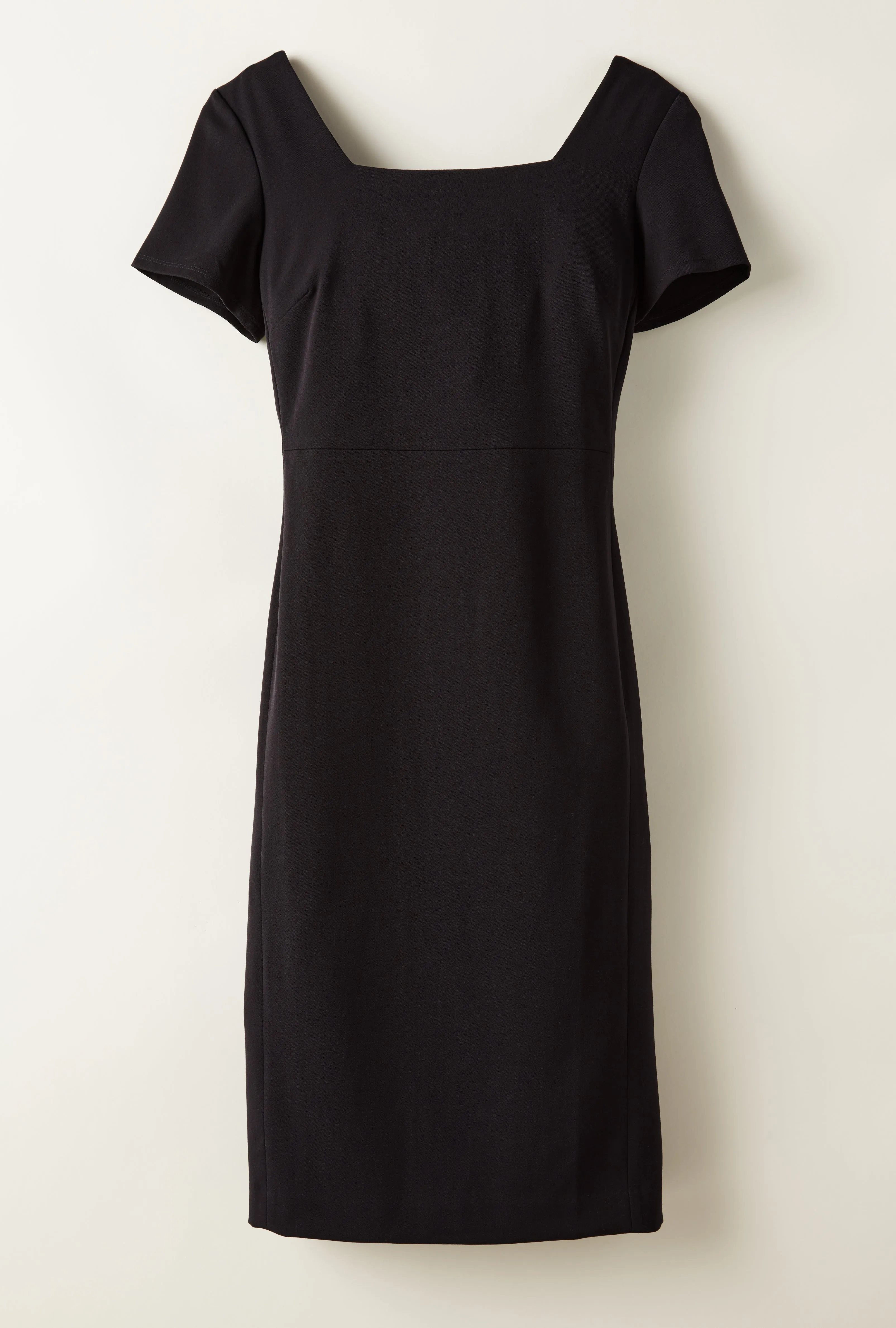 Gabardine Square Neck Dress