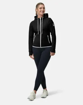 Gym Coffee Chill Zip Hoodie (Womens) - Black