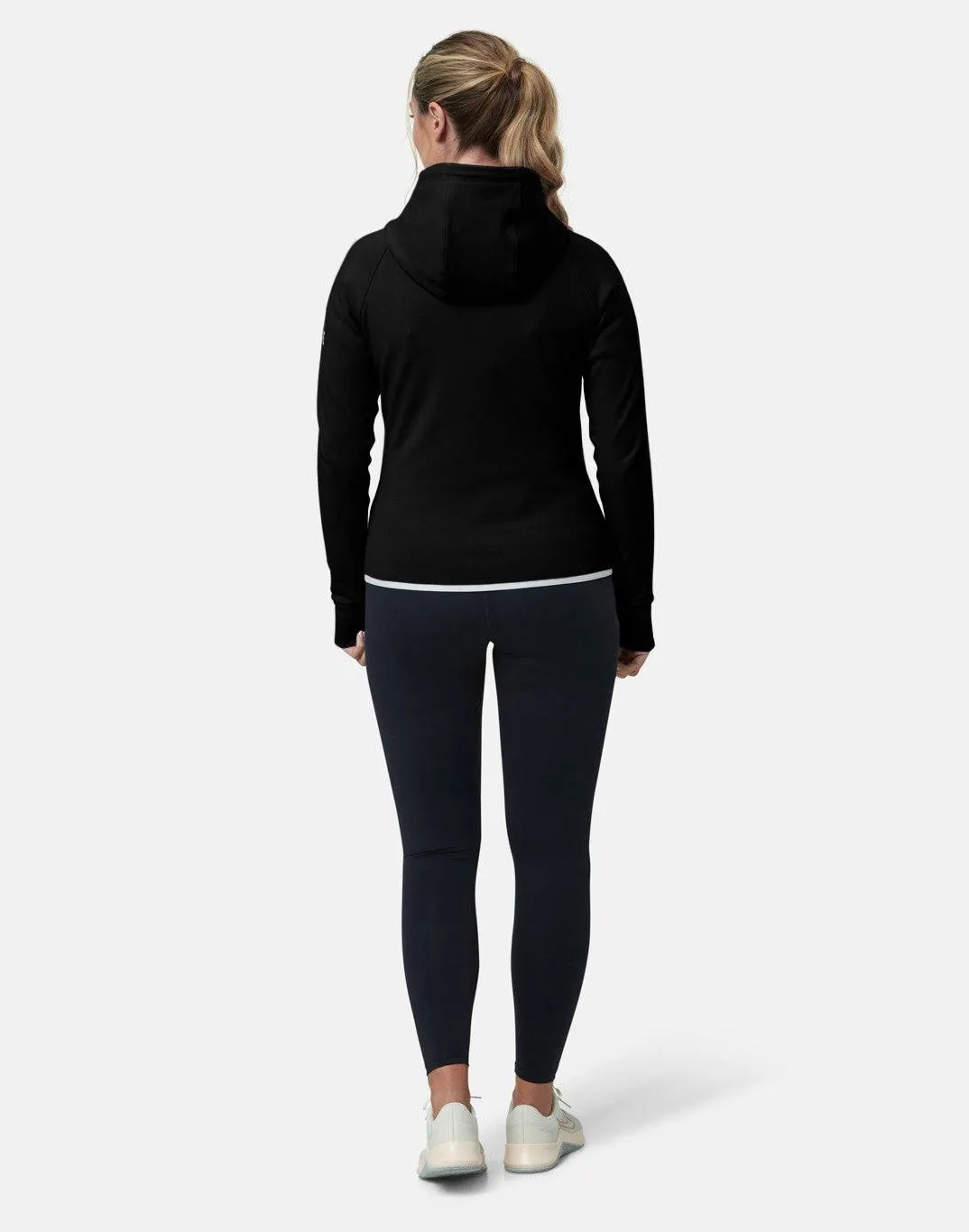 Gym Coffee Chill Zip Hoodie (Womens) - Black