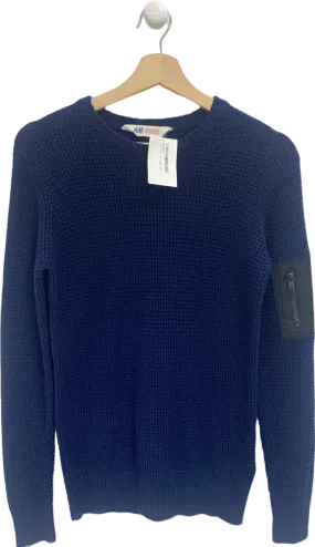 H&M Navy Waffle Knit Jumper UK 10-12Y