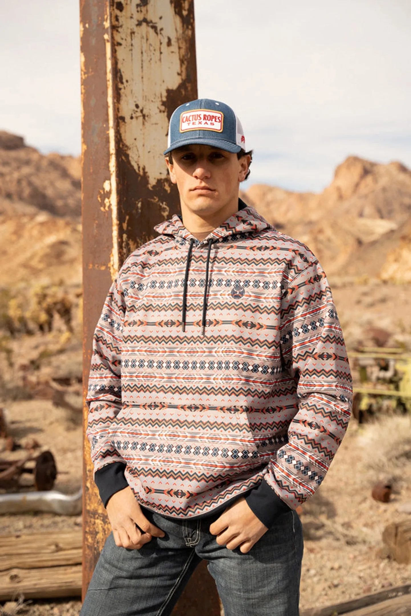 Hooey Men's Aztec and Nazy Mesa Hoodie