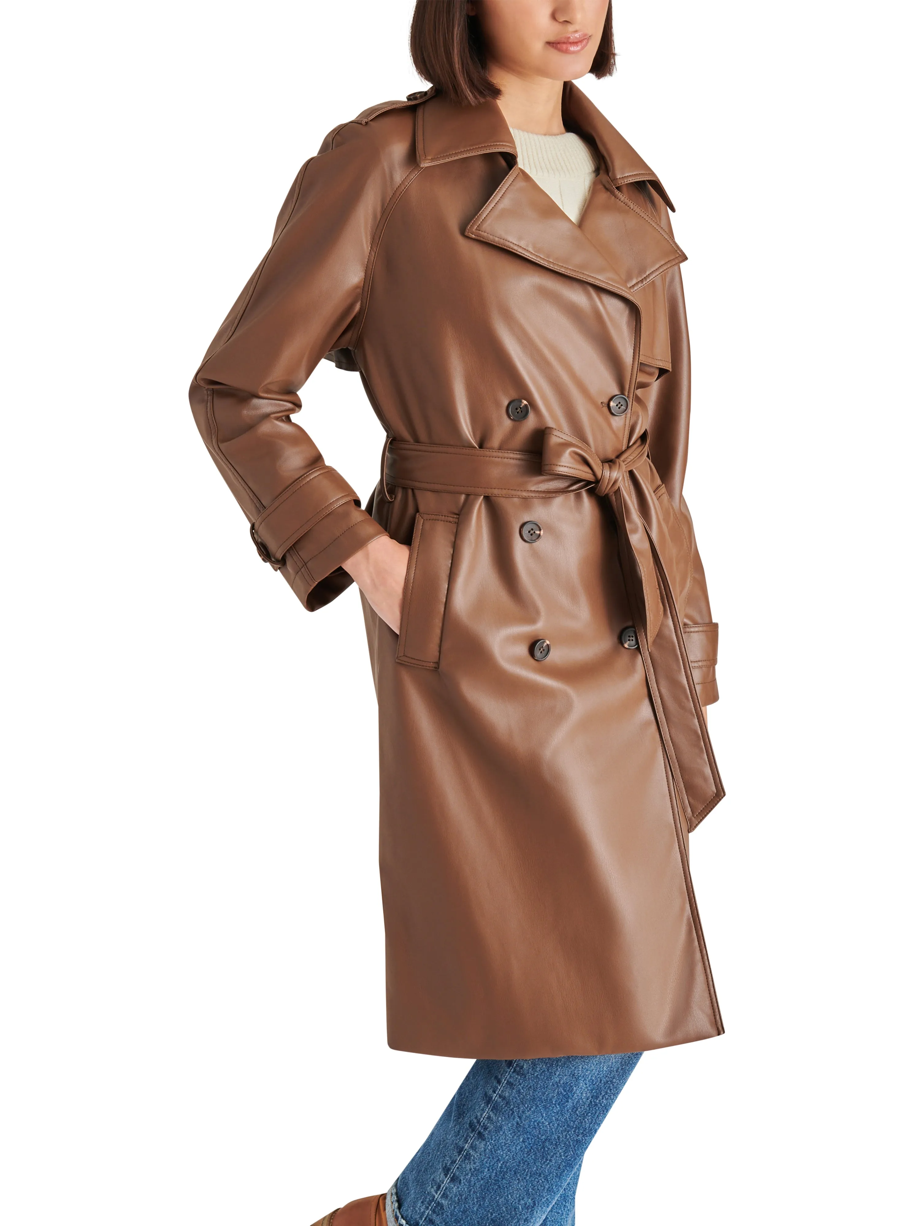 ILIA TRENCH COAT - DARK BROWN