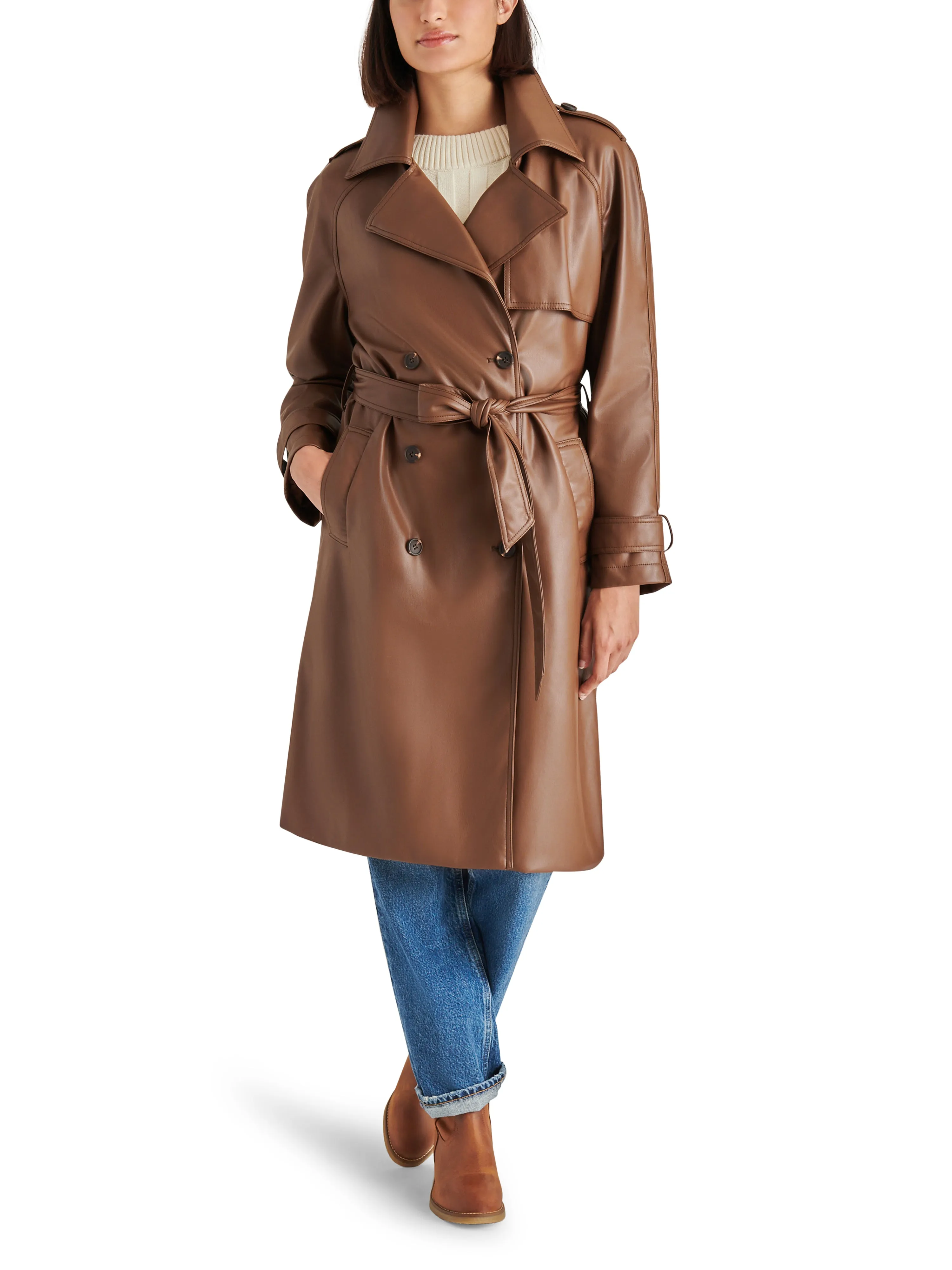 ILIA TRENCH COAT - DARK BROWN