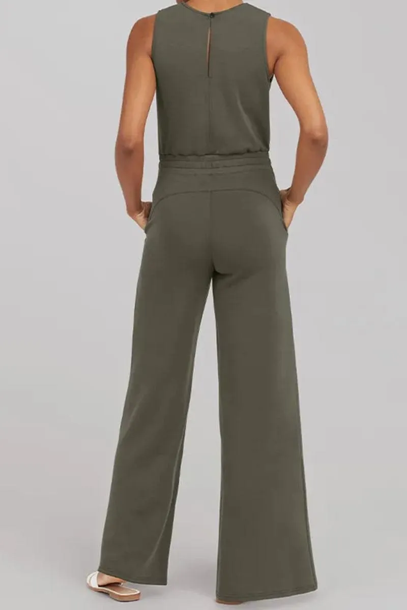 JB752 Sleeveless Wide Leg Jumpsuit