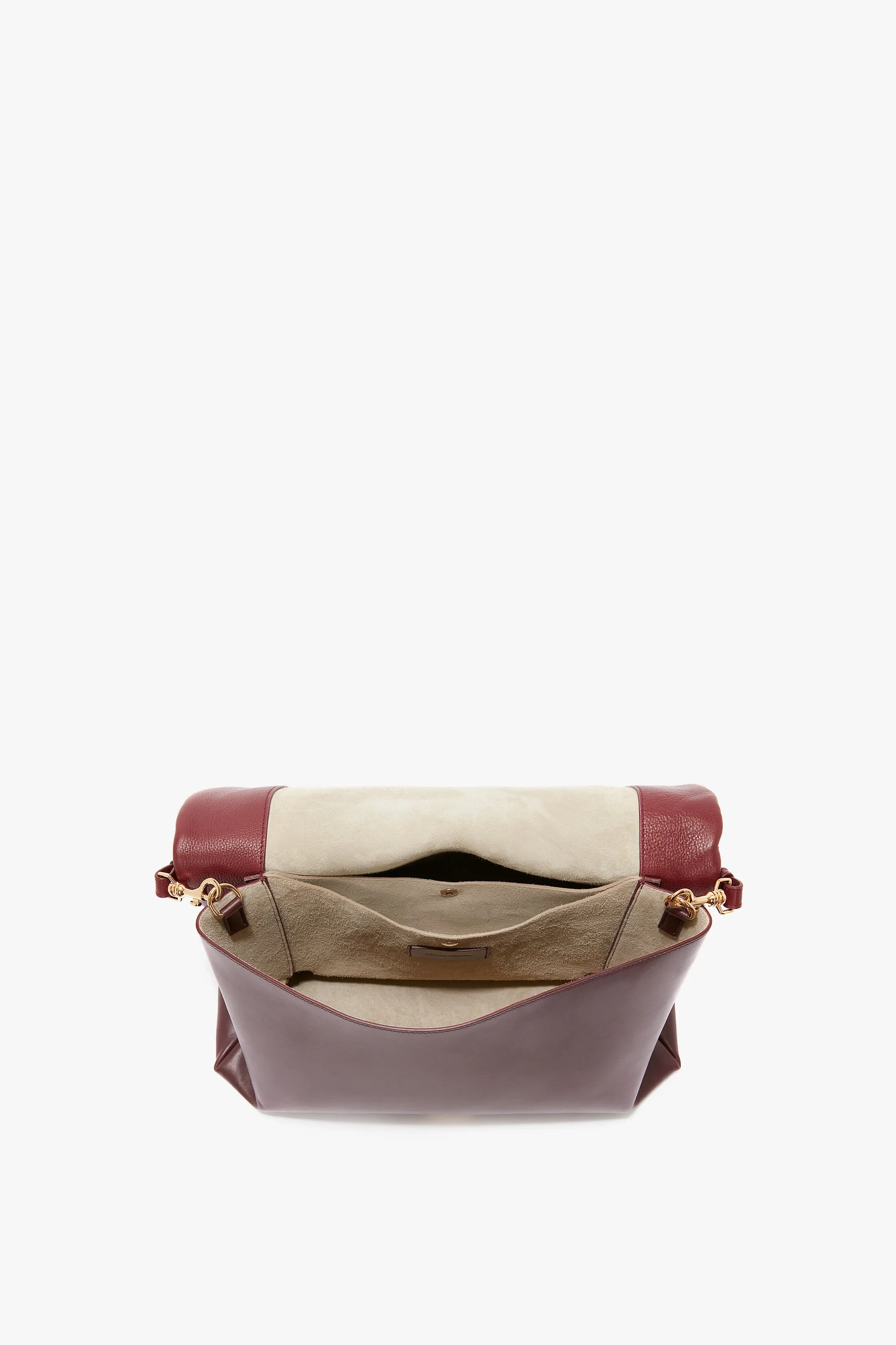 Jumbo Chain Pouch Bag In Bordeaux Leather