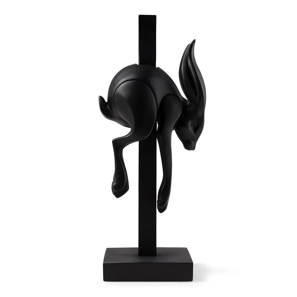 Jumper Matte Black Resin Art Figure by Colus