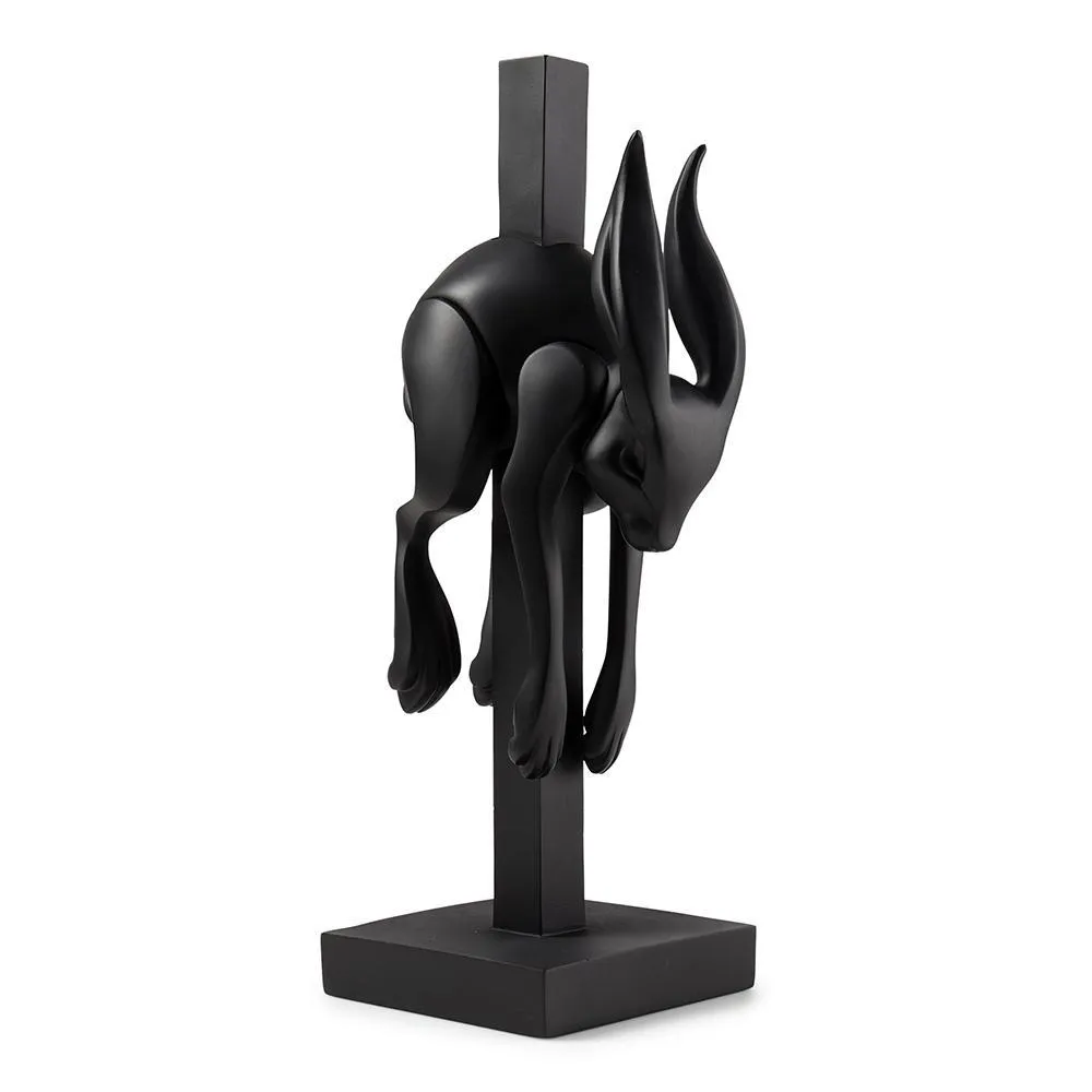 Jumper Matte Black Resin Art Figure by Colus