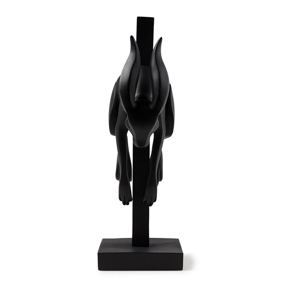 Jumper Matte Black Resin Art Figure by Colus