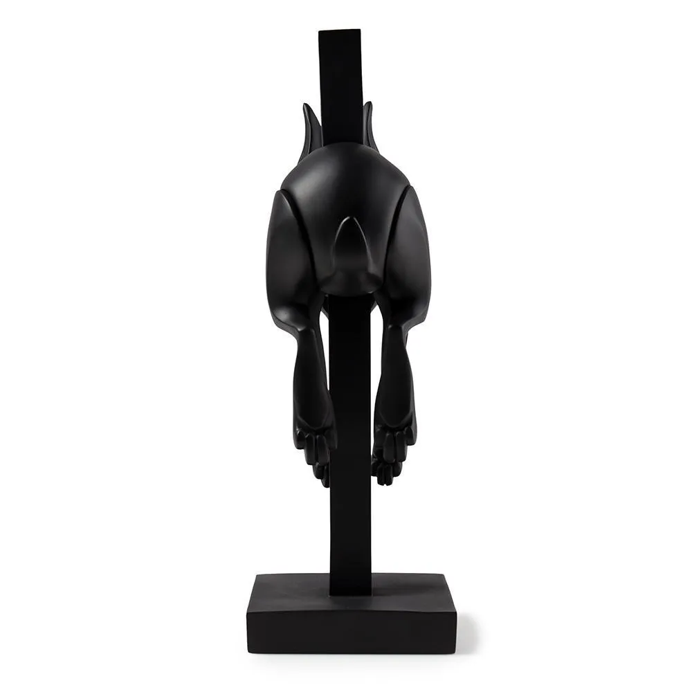 Jumper Matte Black Resin Art Figure by Colus