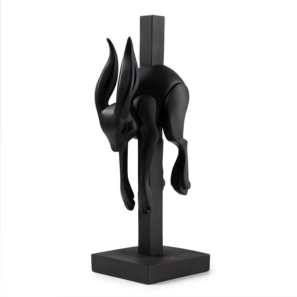 Jumper Matte Black Resin Art Figure by Colus