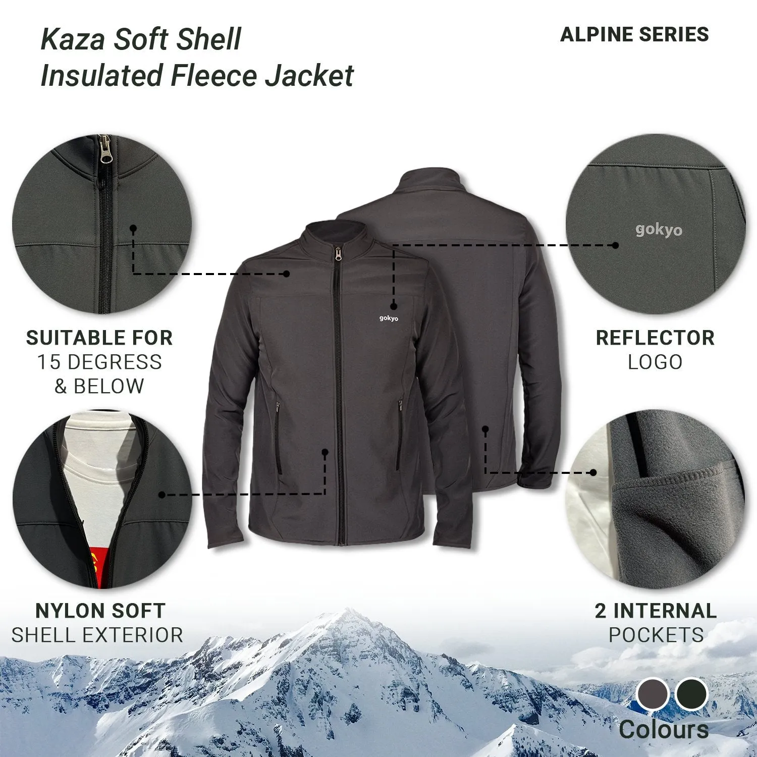 Kaza Soft Shell Insulated Fleece Jacket