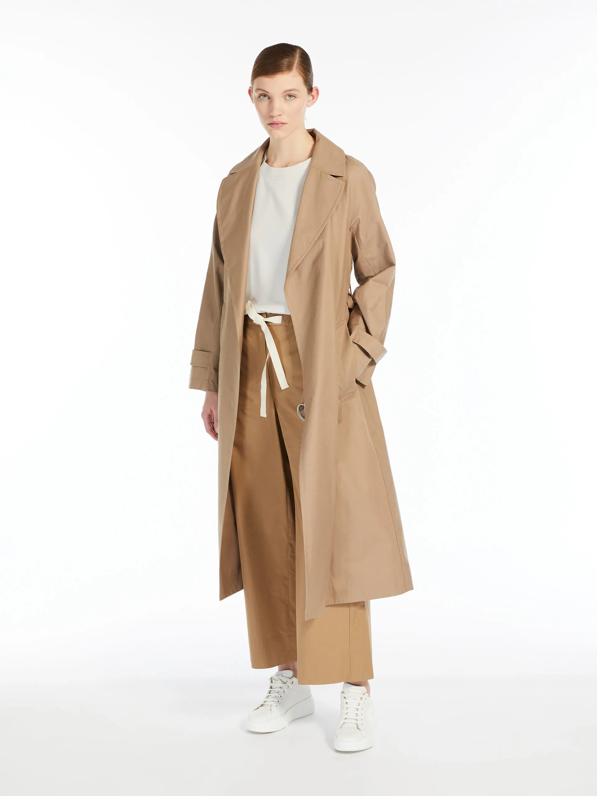 Kimono sleeve trench coat