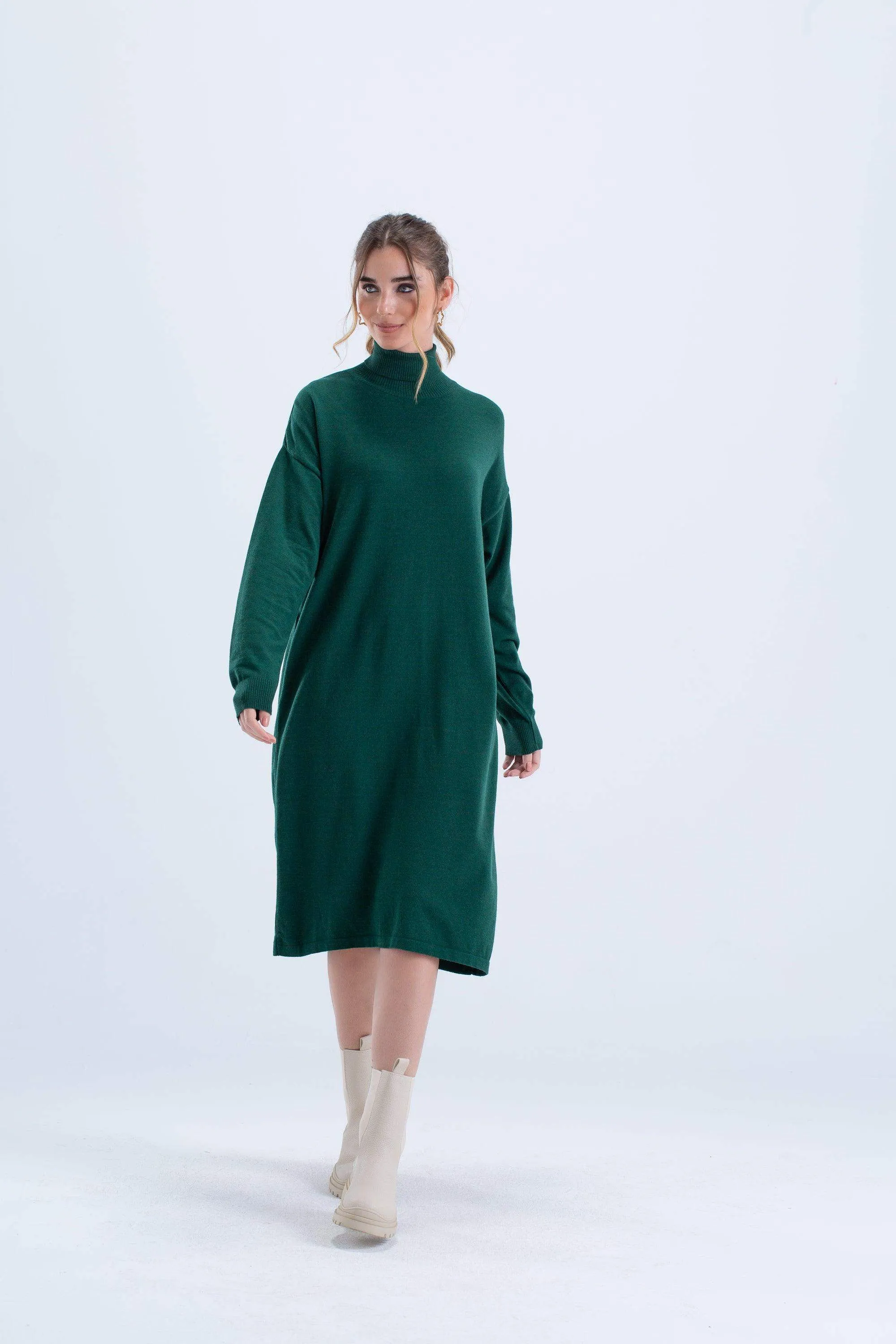 Knitted Turtle Neck Dress