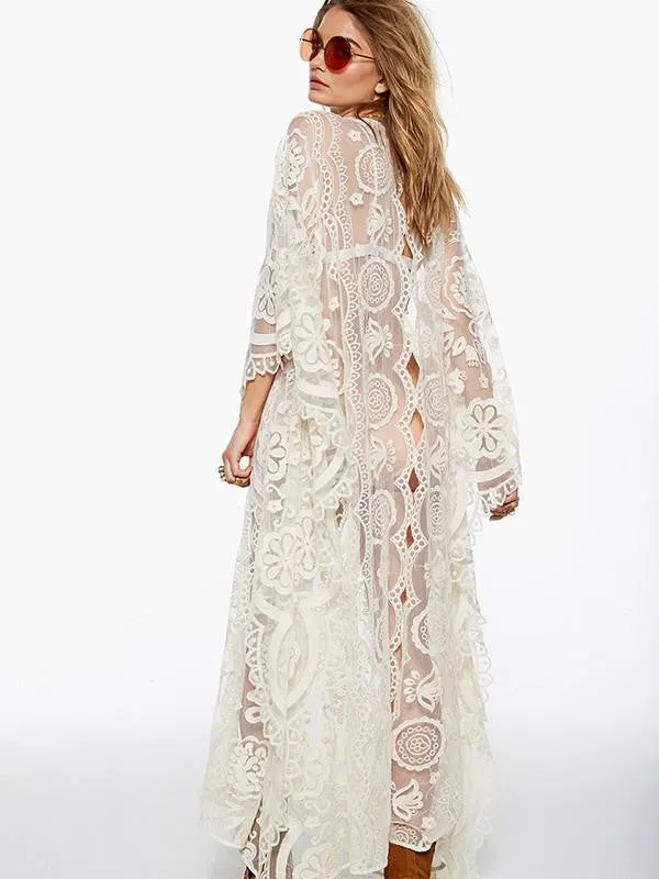 Lace V Neck Maxi Dress