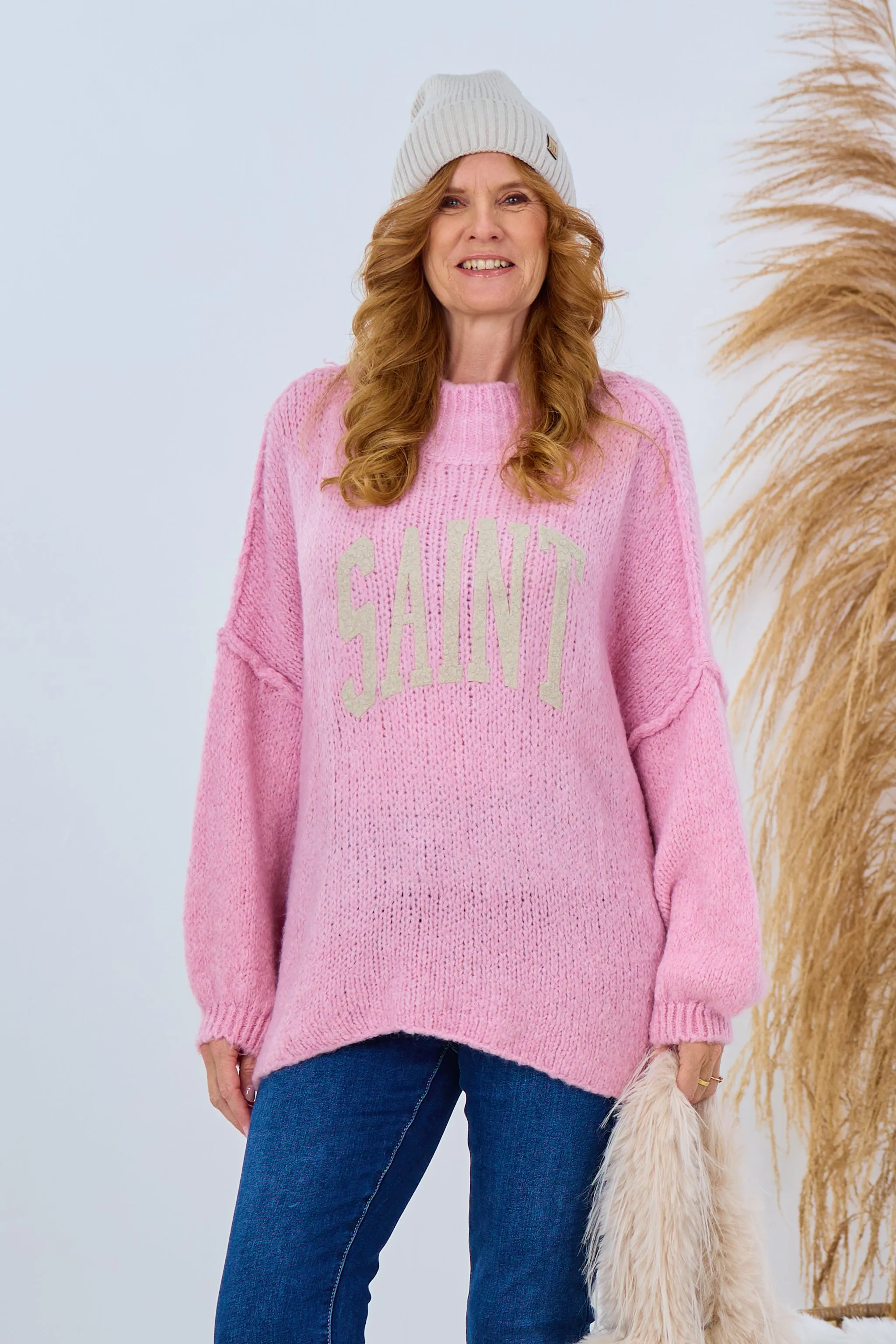 Langer Pulli "Saint", rosa