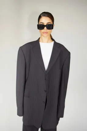 Libra Pinstripe Oversized Blazer